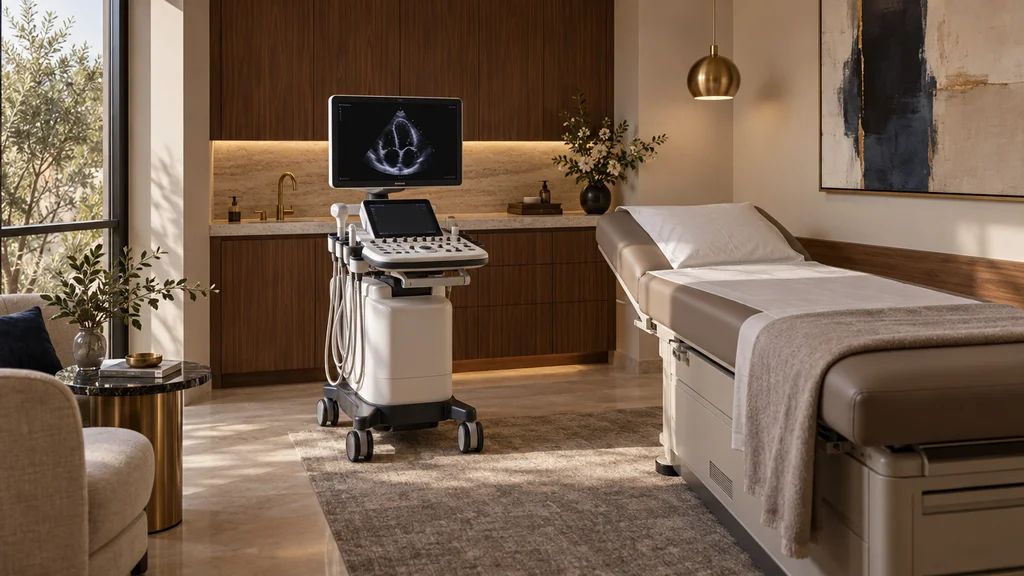 Diagnostics room with ultrasound